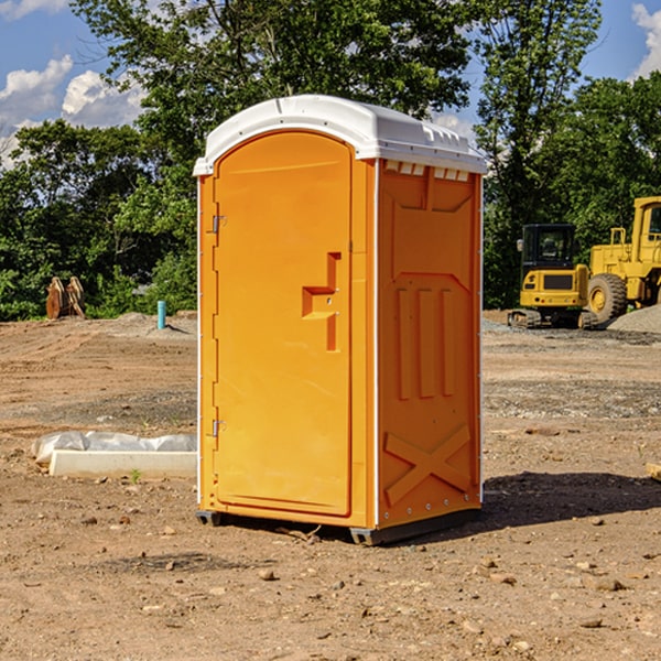 how often are the portable toilets cleaned and serviced during a rental period in Ridgeway